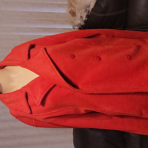 Lavon Jackets & Blazers - Lavon fleece pea coat red sz medium